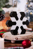 Small Black & White Snowflake Sitter - Whiskey Skies