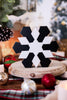 Small Black & White Snowflake Sitter - Whiskey Skies