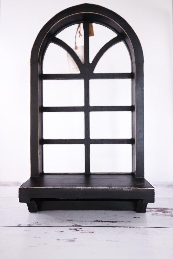 Small Black Window Frame With Shelf - Whiskey Skies