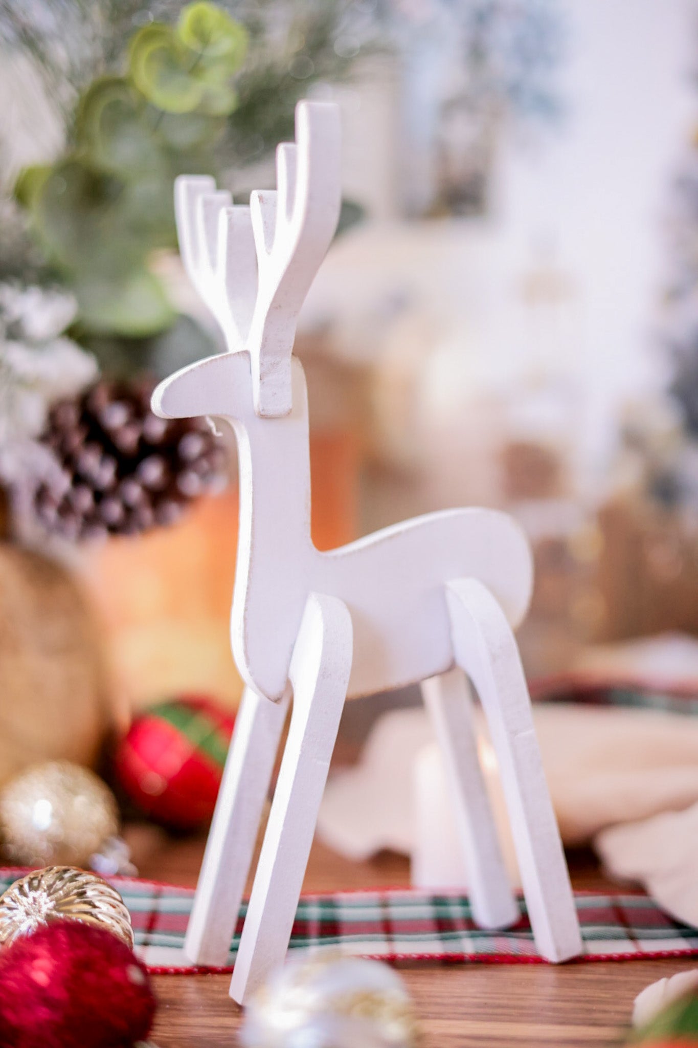 Small White Wooden Reindeer Cutout Whiskey Skies   Small White Wooden Reindeer Cutout 182143 1445x 