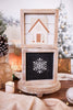 Snowflake & House Double Sided Sign - Whiskey Skies