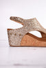 Sparkly Gold Wedges - Whiskey Skies