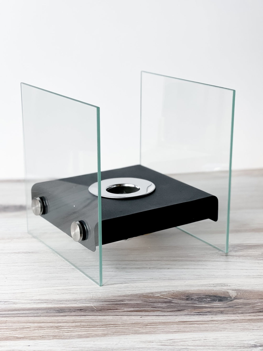 Square Glass Ethanol Table Fireplace - Whiskey Skies - DANYAB