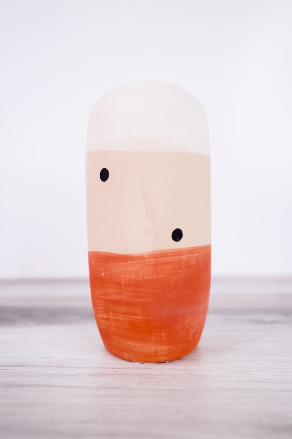 Stoneware Hand Painted Vase - Whiskey Skies