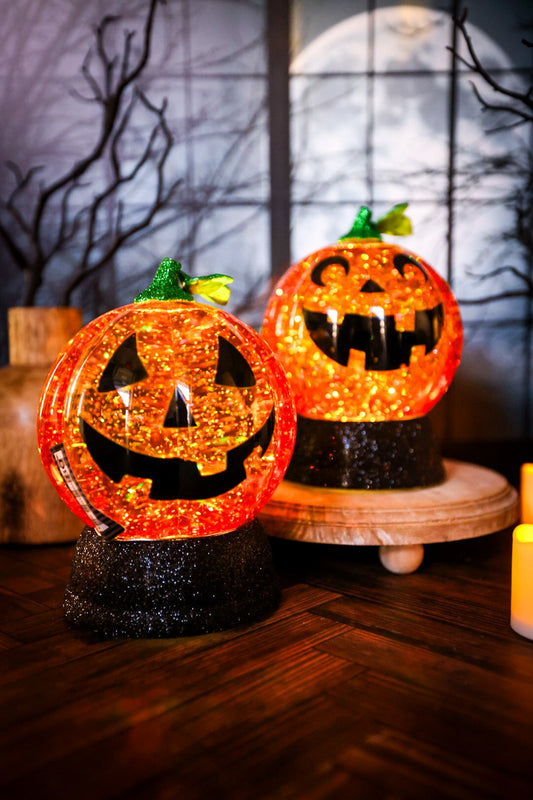 Swirling Pumpkin Water Halloween Globes (2 Styles) - Whiskey Skies