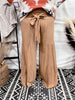 Tan Smocking Waist Tier Wide Pants - Whiskey Skies - SAINTS & HEARTS