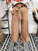 Tan Smocking Waist Tier Wide Pants - Whiskey Skies - SAINTS & HEARTS