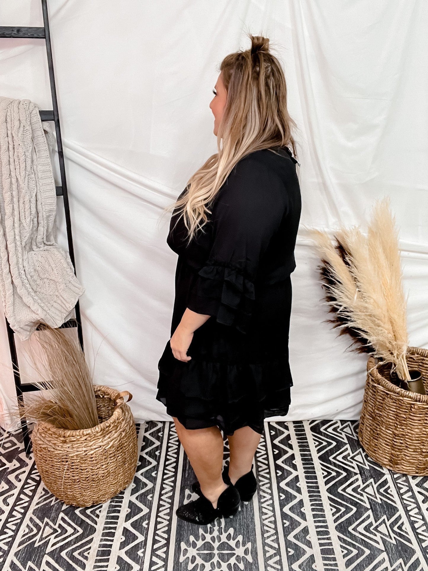 Tiered Dress W/ Fit And Flare Bodice - Whiskey Skies - ANDREE BY UNIT