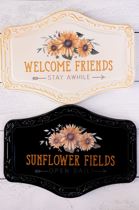 Tin Sunflower Sign (2 Styles) - Whiskey Skies