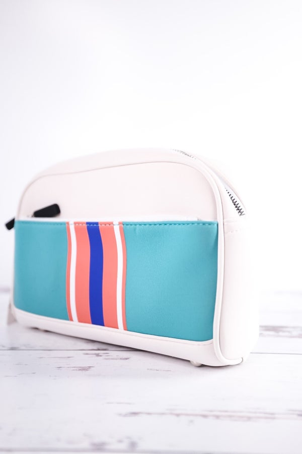Toni Stripe Cosmetic Bag - Whiskey Skies