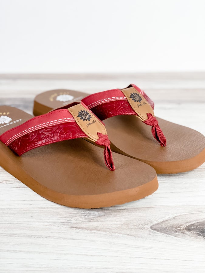 Tool Detailed Red Sandals - Whiskey Skies