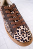 Tooled Brown Leopard Glitter Sneakers - Whiskey Skies