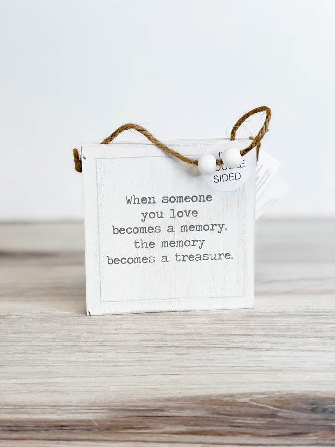 Treasure/Angel Double Sided Hanging Sign - Whiskey Skies