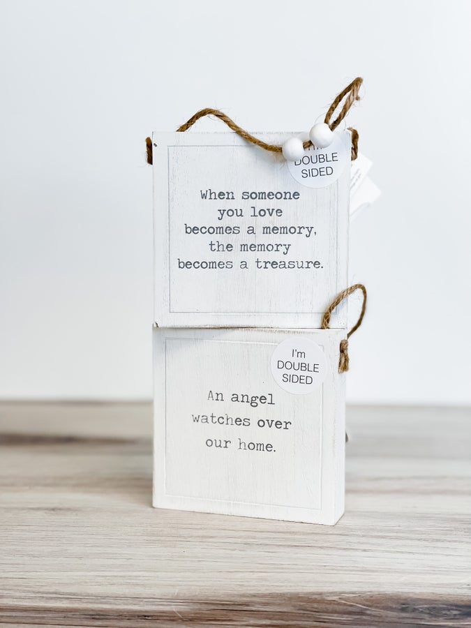 Treasure/Angel Double Sided Hanging Sign - Whiskey Skies