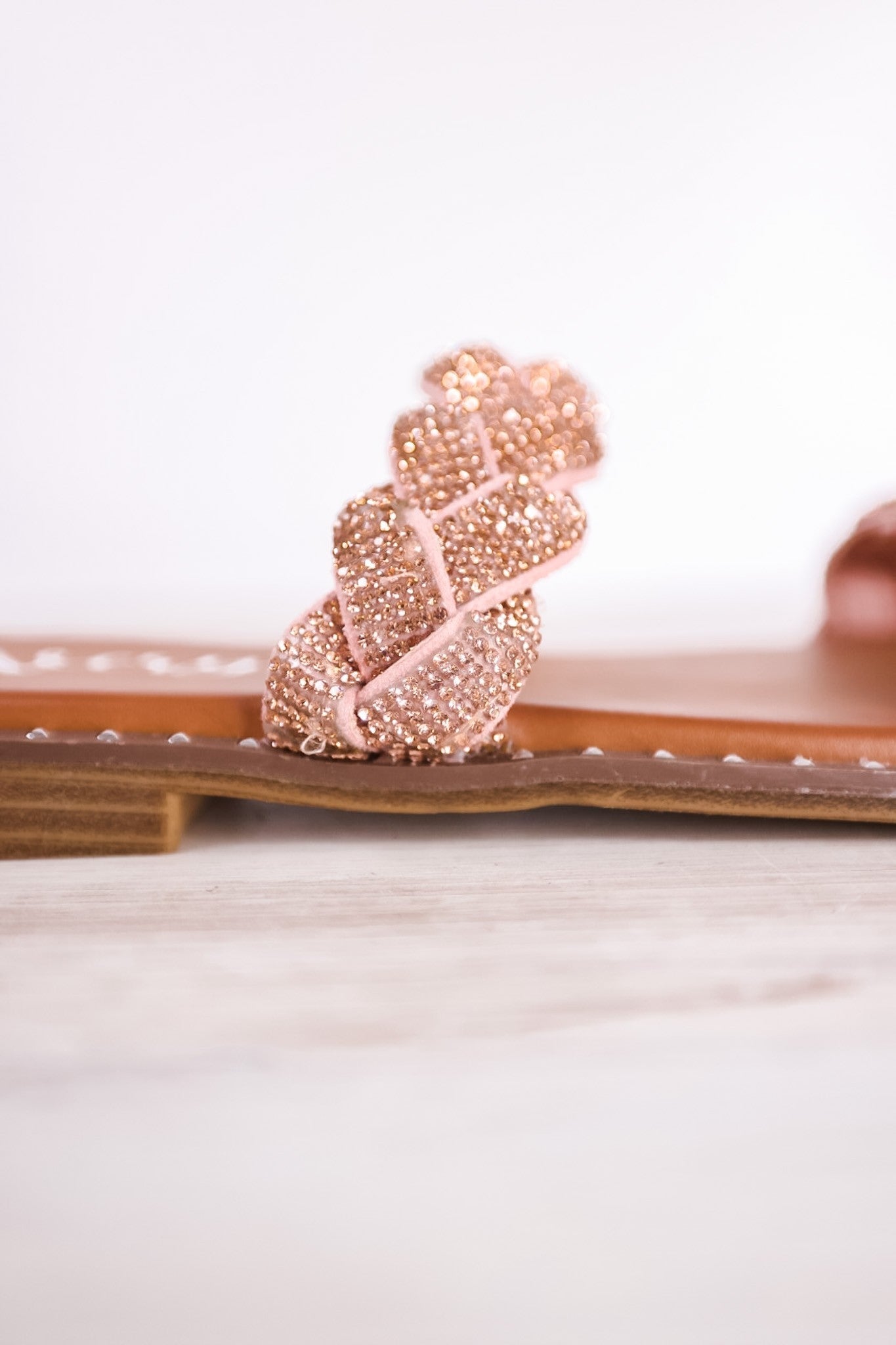 Twisty Rose Gold Sandals - Whiskey Skies