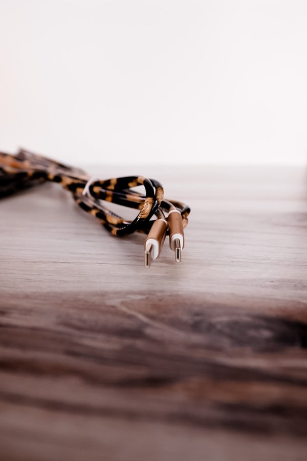 USB-C 10ft Cable Leopard Mix (Assorted) - Whiskey Skies