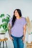 Violet Rolled Sleeve Pocket Tee - Whiskey Skies - SEW IN LOVE
