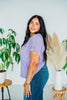 Violet Rolled Sleeve Pocket Tee - Whiskey Skies - SEW IN LOVE