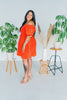 Washed Orange Woven Mini Dress - Whiskey Skies