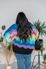 Wavy Rainbow Long Sleeve Knit Cardigan - Whiskey Skies
