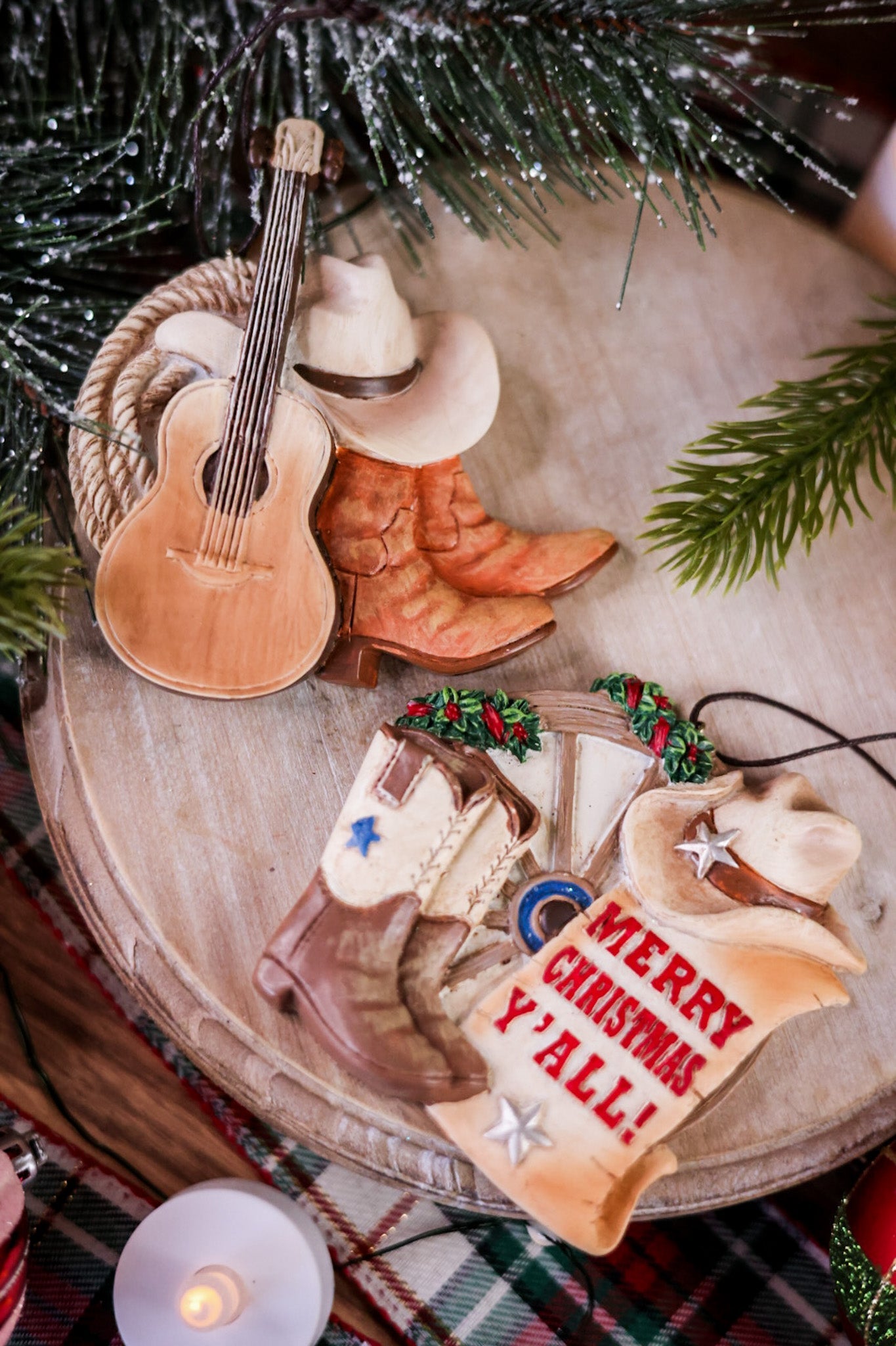 Western Boot Ornaments (2 Styles) - Whiskey Skies