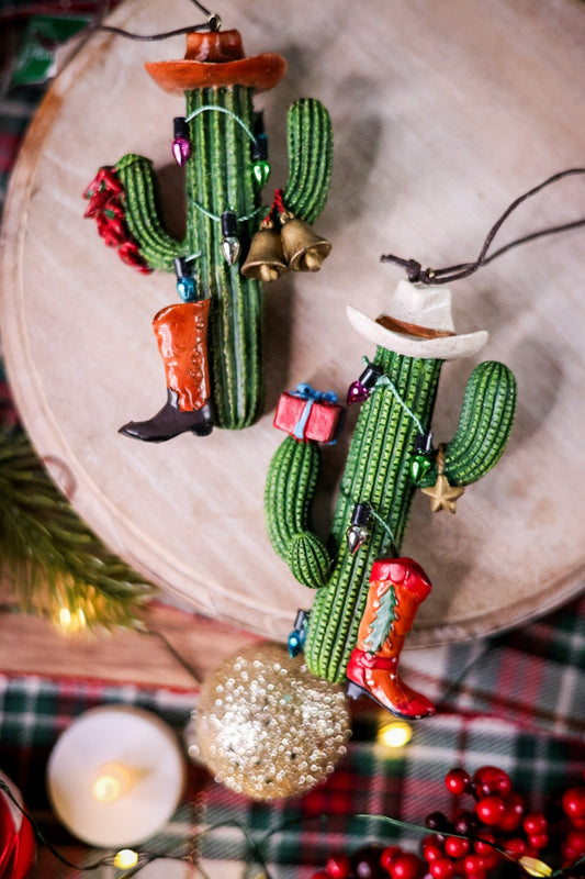 Western Cactus Ornaments (2 Styles) - Whiskey Skies
