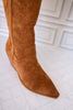Western Corky Howdy Camel Suede Boots - Whiskey Skies