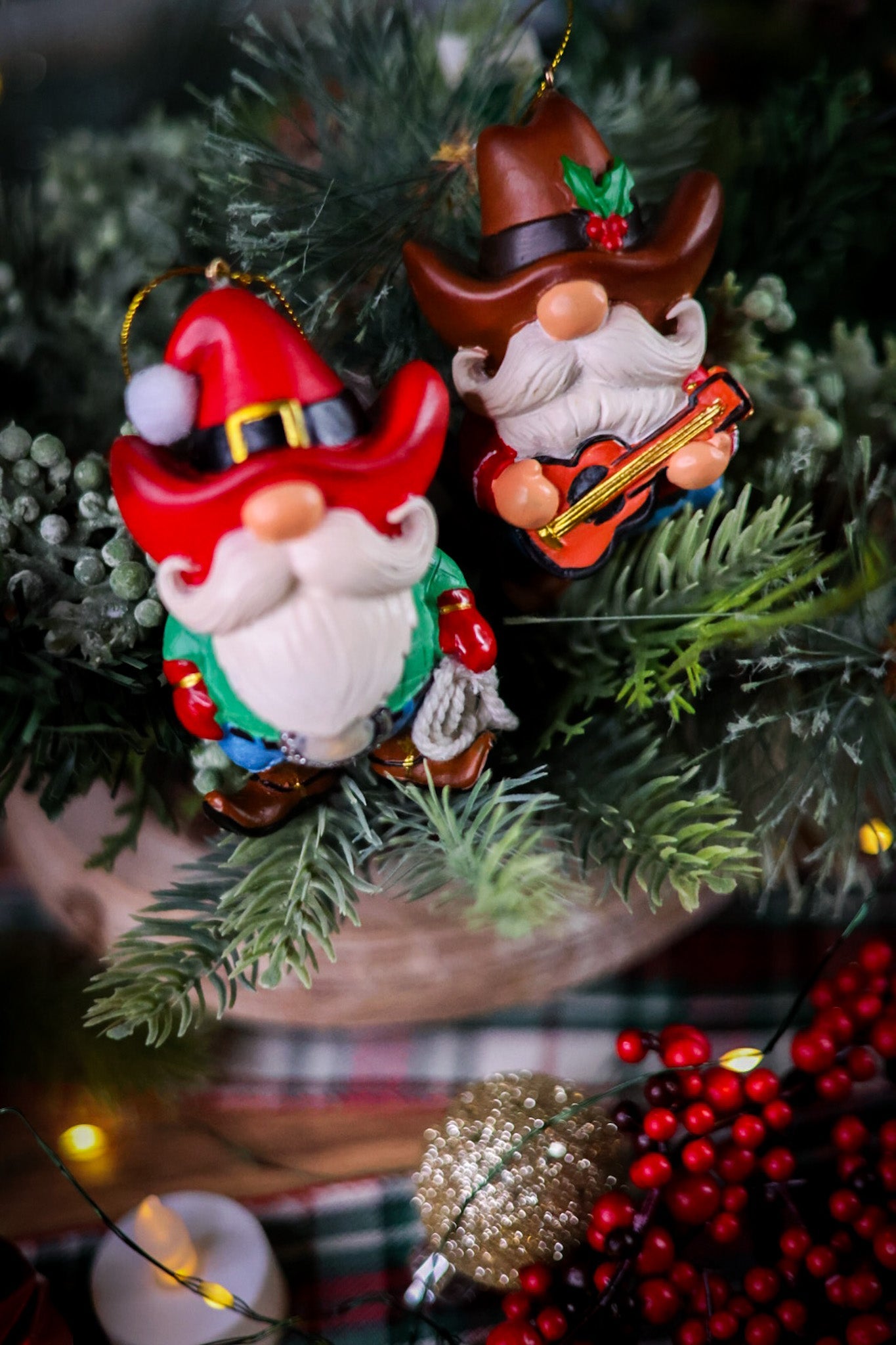 Western Cowboy Gnome Ornaments (2 Styles) - Whiskey Skies