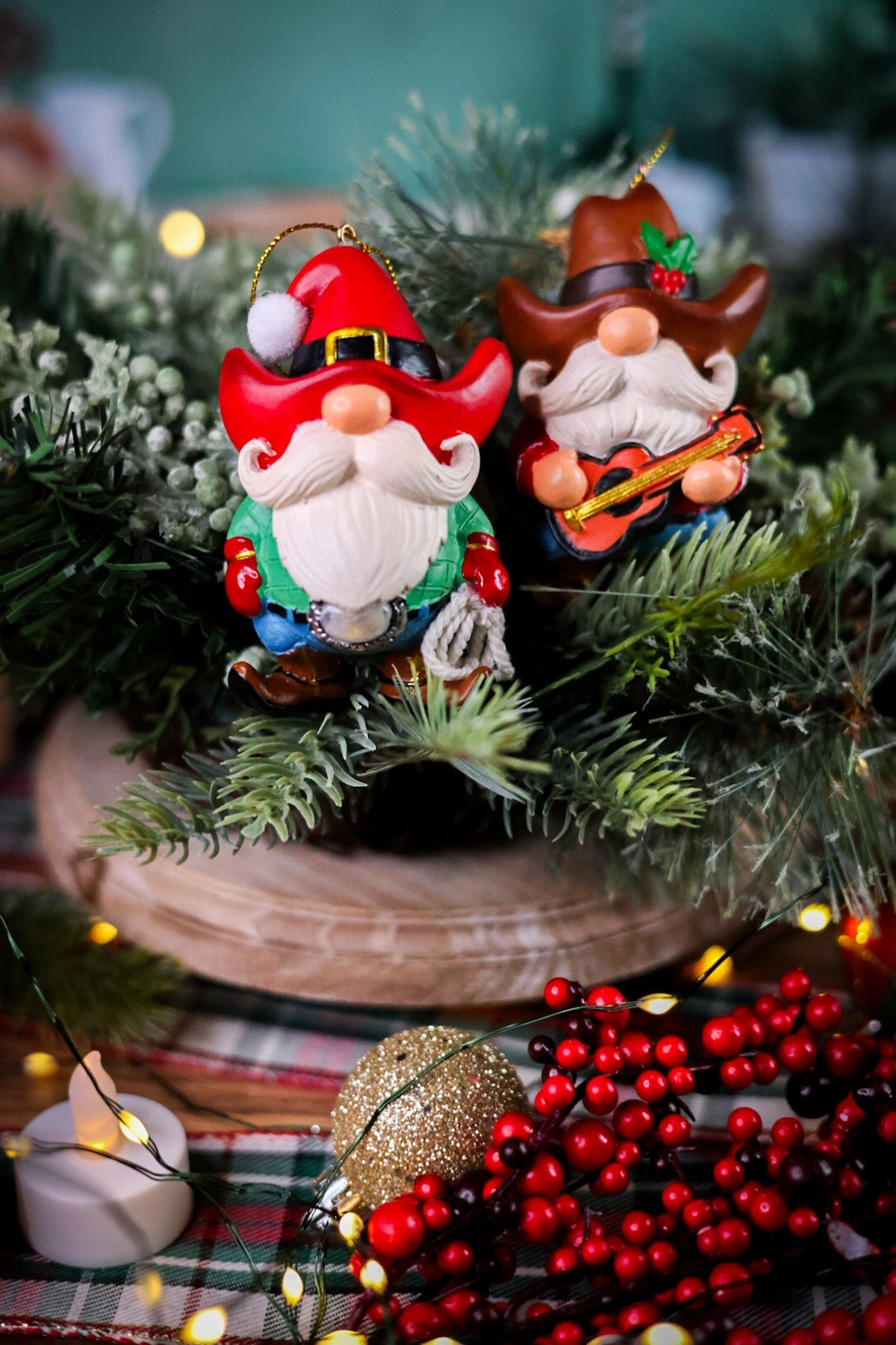 Western Cowboy Gnome Ornaments (2 Styles) - Whiskey Skies