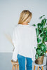 White Loose Fit Dolman 3/4 Sleeve Top - Whiskey Skies