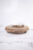White & Natural Wood Round Stands (Set Of Two) - Whiskey Skies