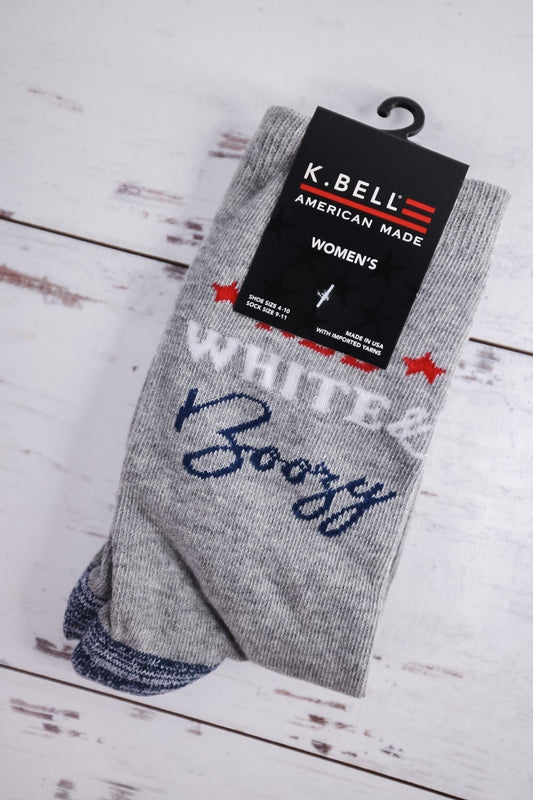 Women's Red White & Boozy Crew Socks - Whiskey Skies