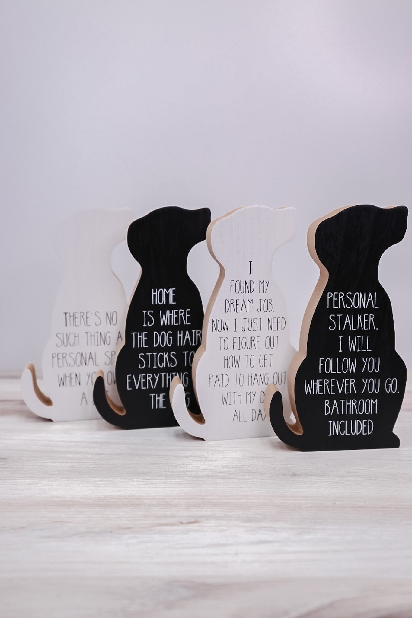 Wood Dog Table Top Sign (4 Styles) - Whiskey Skies