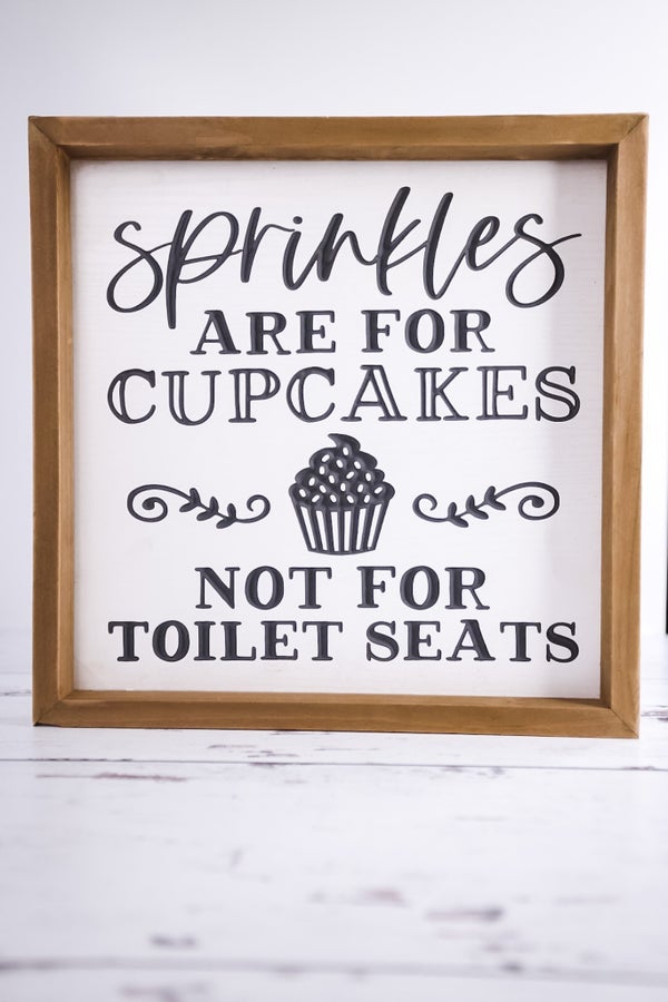 Wood Engraved Bathroom Signs (2 Styles) - Whiskey Skies
