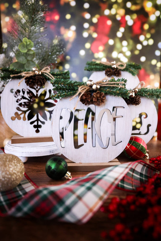 Wood Evergreen Christmas Laser Stand (4 Styles) - Whiskey Skies