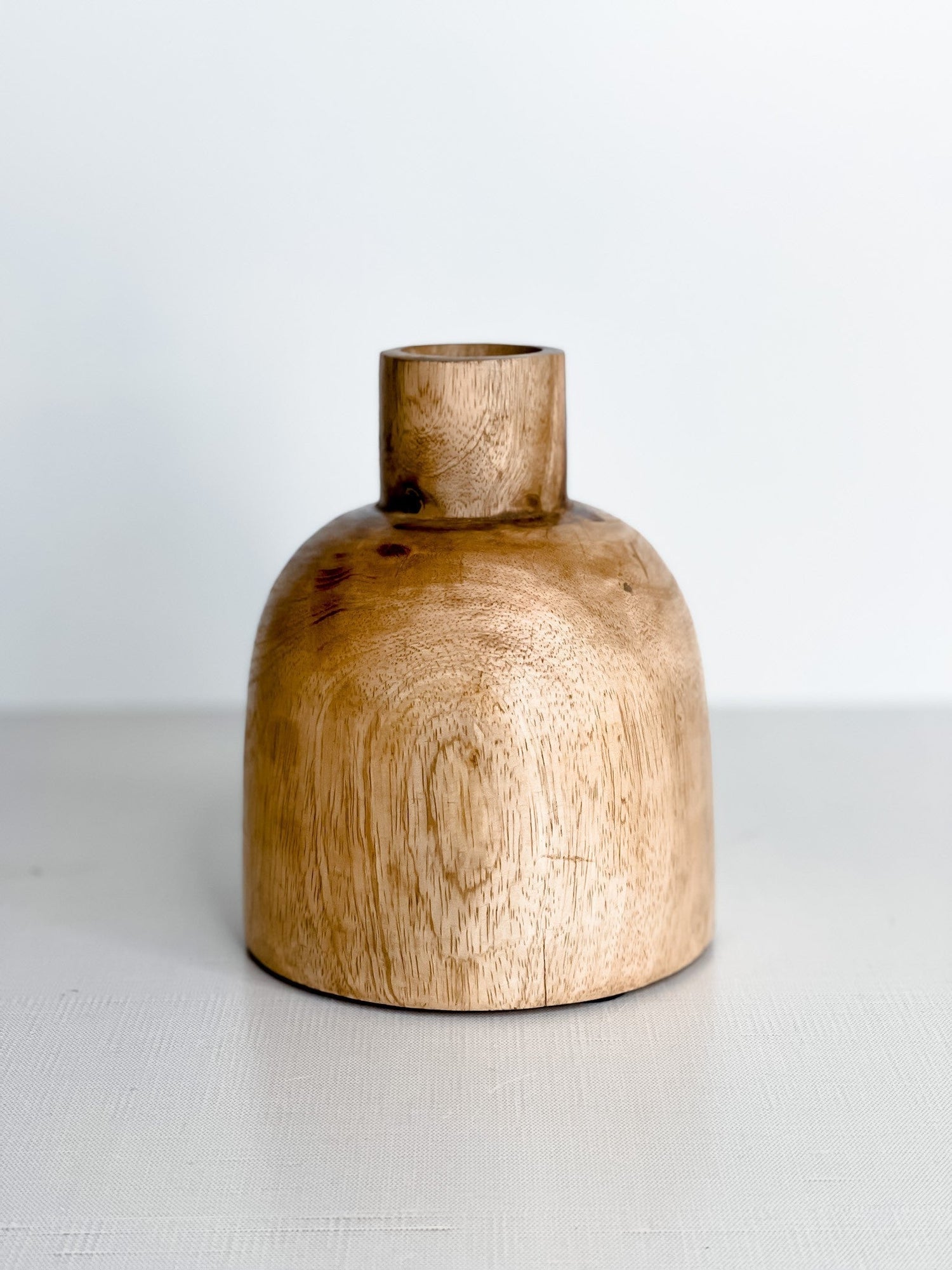 Wood Vase 6.25”H - Whiskey Skies
