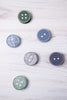 Wooden Button Shapes Set of 6 - Whiskey Skies