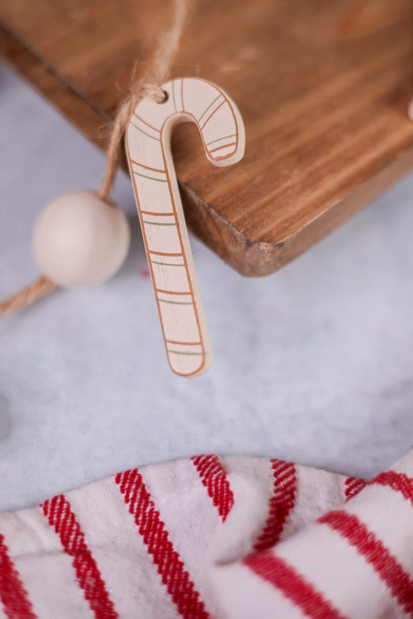 Wooden Candy Cane Garland - Whiskey Skies